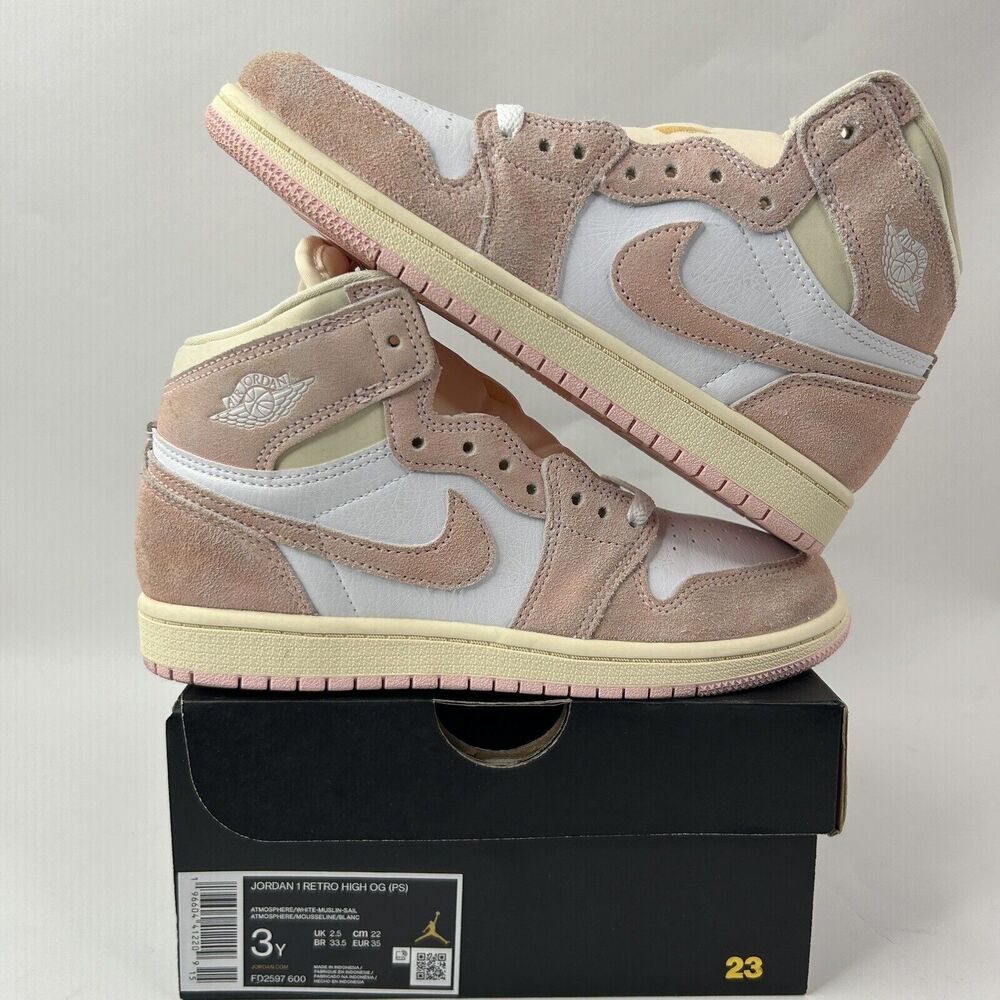 Nike Shoes Air Jordan Air Jordan 1 Retro High OG PS “Washed Pink” 2024 - Picture 1 of 9